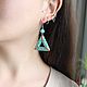 Mint Triangular Earrings, Earrings, Ulan-Ude,  Фото №1
