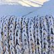 Снуд "Рок-н-ролл" (в два оборота, серо-белый). Снуды. IRINA GRUDKINA Handmade Knitwear. Ярмарка Мастеров.  Фото №9