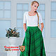 Warm skirt with pockets 'herringbone' green. Skirts. Slavyanskie uzory. Online shopping on My Livemaster.  Фото №2