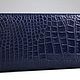 Кошелек-клатч из кожи крокодила на одной молнии IMA0251VG45. Кошельки. CrocShop товары из экзотической кожи. Ярмарка Мастеров.  Фото №9