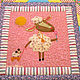 Applique sheep sweet tooth. Patchwork blanket for baby girl, baby quilt
