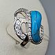 Order Silver ring with natural turquoise. yakitoriya. Livemaster. . Rings Фото №3
