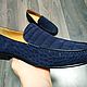 Order Men's loafers, genuine crocodile leather, nubuck. SHOES&BAGS. Livemaster. . Loafers Фото №3
