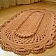 Oval rug crochet Elegant-2. Carpets. knitted handmade rugs (kovrik-makrame). My Livemaster. Фото №4