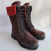 Обувь ручной работы handmade. Livemaster - original item Flame trekking high all-steel boots with lapel.. Handmade.