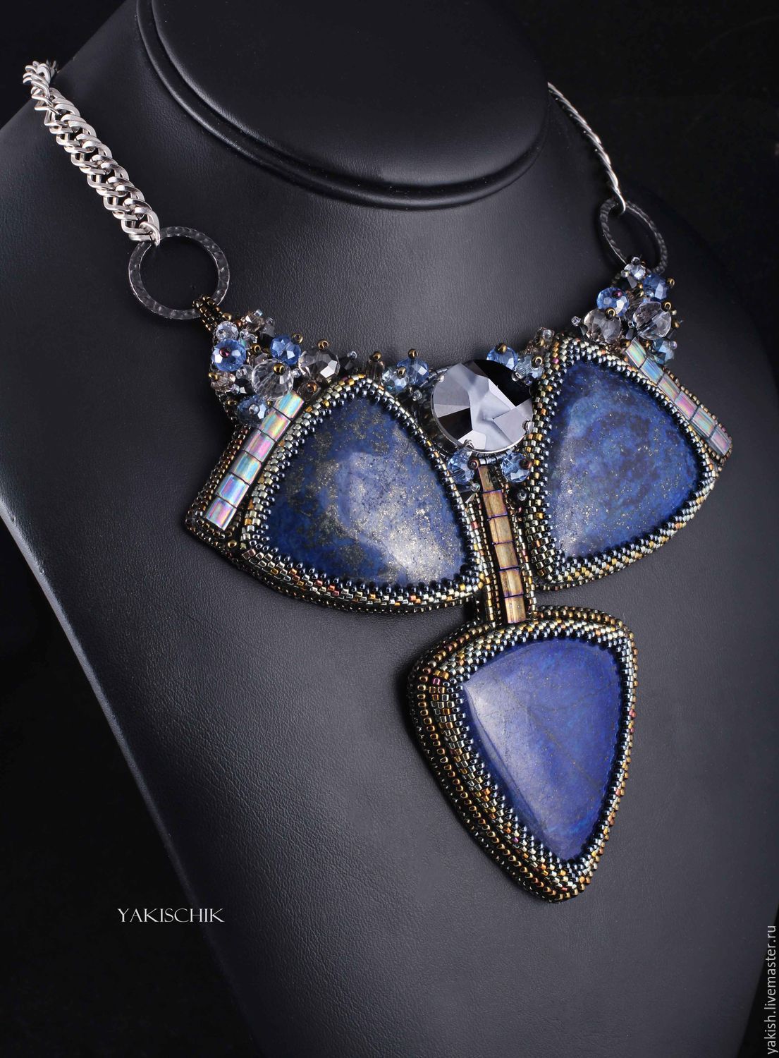 Колье "The Bluefire" Украшение из натуральных камней купить – купить в ...