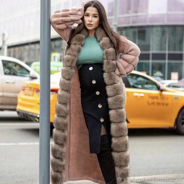 fox fur cardigan