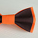 Бабочка галстук апельсиново-коричневая 2 шт., хлопок. Галстуки. Tarytie. Интернет-магазин Ярмарка Мастеров.  Фото №2