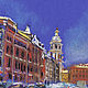 Экосумка "Колокольная зимой" / Ecobag "Kolokolnaya street in winter". Сумка-шоппер. Ольга Мирскова (olga-mirskova). Ярмарка Мастеров.  Фото №4