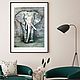 Elephant painting African motifs Interior painting Gift to a man. Pictures. Lana Zaitceva. Online shopping on My Livemaster.  Фото №2