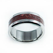 Украшения handmade. Livemaster - original item Titanium Ring with Red Jasper. Handmade.
