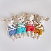 Куклы и игрушки handmade. Livemaster - original item Timon the mouse is a knitted toy. Handmade.