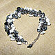 Zebra Howlite and Snow Jasper Bracelet black and White. Chain bracelet. krasota-prirody. My Livemaster. Фото №5