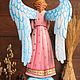 Painted wooden angel, 43 cm. Miniature figurines. Ручной Лис. My Livemaster. Фото №4