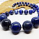 Order Beads of lapis lazuli Beautiful sky 41 cm. Selberiya shop. Livemaster. . Necklace Фото №3