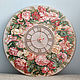 Large Interior clock - ' English roses', Watch, Moscow,  Фото №1
