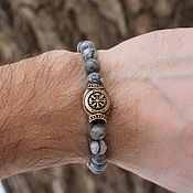 Украшения handmade. Livemaster - original item Bracelet made of Jasper - Compass Viking. Handmade.