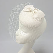 Аксессуары handmade. Livemaster - original item hats: Wedding pillbox hat 