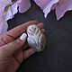 Брошь сипуха. Брошь-булавка. Юлия. Интернет-магазин Ярмарка Мастеров.  Фото №2