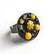 Ring Bubbles of glass droplets yellow. Rings. fiorellino. Online shopping on My Livemaster.  Фото №2
