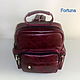 Leather backpack ' Small Burgundy'. Backpacks. Sergei. My Livemaster. Фото №4