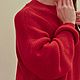 Red pearl sweater. Sweaters. Оксана Акимова Вязание на заказ. My Livemaster. Фото №4
