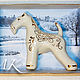 KERRY BLUE TERRIER WHITE IN GOLD. Figurine. Moscow Kerry (porcelaindogs). Online shopping on My Livemaster.  Фото №2