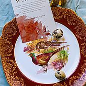 Посуда handmade. Livemaster - original item Vintage porcelain square dishes with birds England. Handmade.