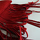 Red suede handbag with fringe. Classic Bag. Inessa Tche. Online shopping on My Livemaster.  Фото №2