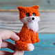 Fox brooch made of wool, Brooches, Moscow,  Фото №1