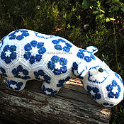 Куклы и игрушки handmade. Livemaster - original item Knitted hippo Toivo. Handmade.