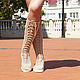 Summer boots ' Alice'. High Boots. KnittedBoots. My Livemaster. Фото №6