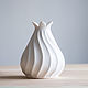 Vases "Zefir White L" ceramics, Vases, Vyazniki,  Фото №1