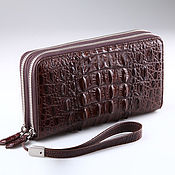 Сумки и аксессуары handmade. Livemaster - original item Crocodile leather clutch with two zippers IMA0268VK33. Handmade.