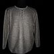 100% linen chain mail with sealing shoulder. Mens jumpers. Exclusive linen jersey from Elena. My Livemaster. Фото №5