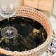 Поднос из Джута с дном из эпоксидной смолы, Корзины, Краснодар,  Фото №1