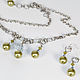 Necklace and earrings with Swarovski crystals. Jewelry steel, Jewelry Sets, St. Petersburg,  Фото №1