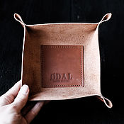 Для дома и интерьера handmade. Livemaster - original item Leather organizer for small items in red color. Handmade.