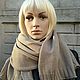 Scarf 'Olive - khaki' of mixed yarn with cashmere (Italy), Scarves, St. Petersburg,  Фото №1