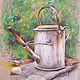  ' Old watering can' pastel painting, Pictures, Ekaterinburg,  Фото №1