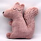 Interior toy Sleepy Squirrel made of fur, Interior elements, Moscow,  Фото №1
