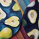 Груши картина маслом. Картины. Картины Регины Куюковой. Интернет-магазин Ярмарка Мастеров.  Фото №2