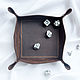Арена для кубиков днд Dice tray из натуральной кожи коричневая. Настольные игры. Magic Key. Ярмарка Мастеров.  Фото №4