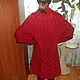 вязанное пальто красного цвета, Пальто, Снежногорск,  Фото №1