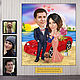Cartoon on a photo, a gift for a wedding to newlyweds. Anniversary gift, Gifts, Moscow,  Фото №1