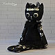 Черная кошка. Мягкая игрушка. Кукла кошка. Кошечка в подарок. Мягкие игрушки. Виктория (kuklandia). Интернет-магазин Ярмарка Мастеров.  Фото №2