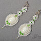 Long evening earrings with jade, pearls. Earrings. Marina Brusinenko - Jevelry. Online shopping on My Livemaster.  Фото №2