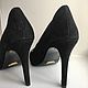 Evening Stiletto Shoes PEPE JEANS black suede 38 size Italy. Vintage shoes. *¨¨*:·.Vintage Box.·:*¨¨*. Ярмарка Мастеров.  Фото №4