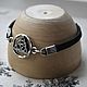 Bracelet leather oberezhny Triquetre silver. Braided bracelet. kot-bayun. Online shopping on My Livemaster.  Фото №2