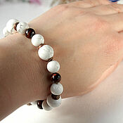 Украшения handmade. Livemaster - original item White bracelet with stones 